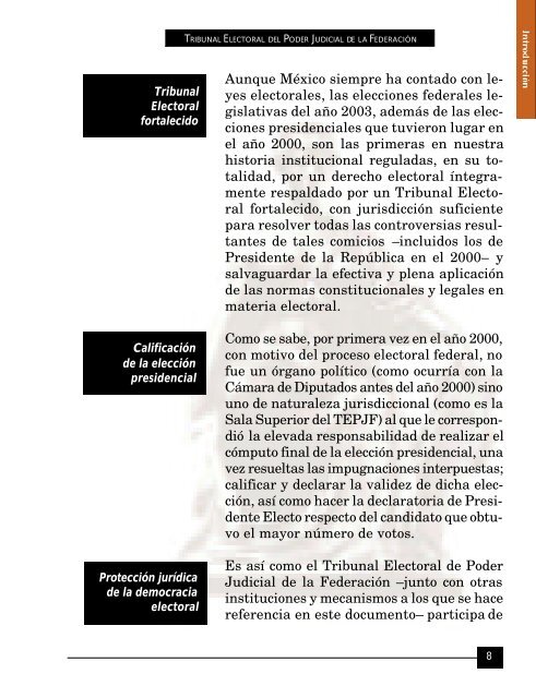 el sistema mexicano de justicia electoral - Tribunal Electoral del ...