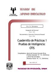 Pruebas de Inteligencia - Facultad de Psicología - UNAM