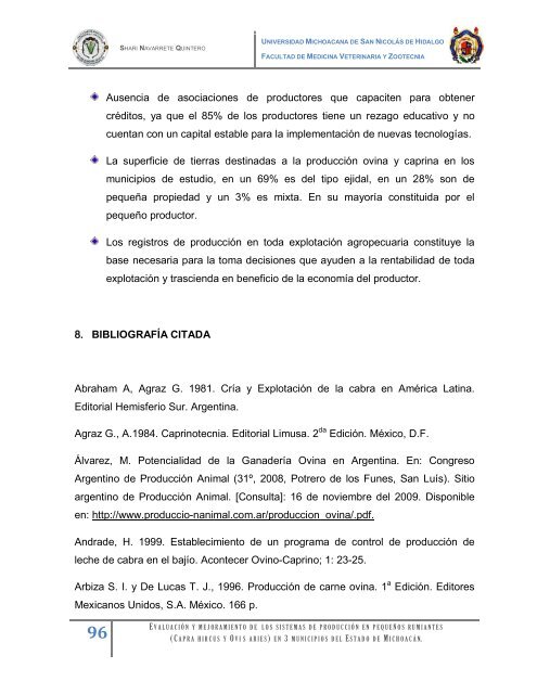 evaluacion y mejoramiento de los sistemas de produccion