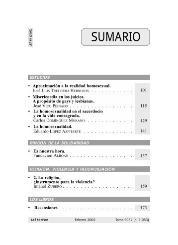 La homosexualidad - Editorial Sal Terrae