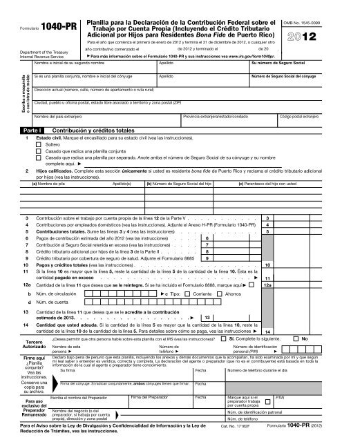 Formulario 1040-PR - Internal Revenue Service
