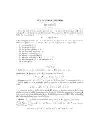 THE GAUSSIAN INTEGERS Since the work of Gauss, number ...