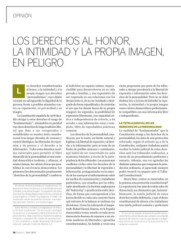 los derechos al honor, la intimidad y la propia imagen, en peligro