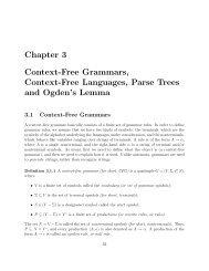 Chapter 3 Context-Free Grammars, Context-Free Languages, Parse ...