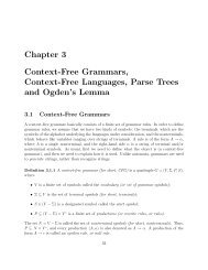 Chapter 3 Context-Free Grammars, Context-Free Languages, Parse ...