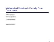 Mathematical Modeling to Formally Prove Correctness