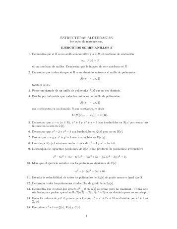 ESTRUCTURAS ALGEBRAICAS