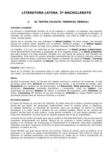 LITERATURA LATINA. 2º BACHILLERATO - Culturaclasica.com