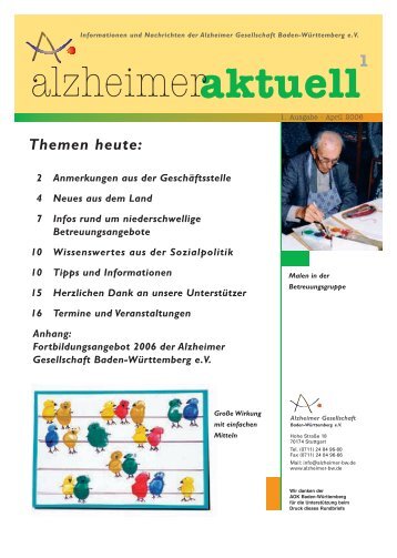Fortbildungsangebote 2006 - Alzheimer Gesellschaft Baden ...