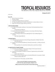 TROPICAL RESOURCES - Yale School of Forestry & Environmental ...