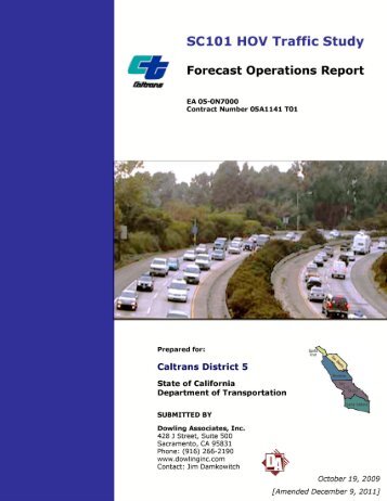 Traffic - Forecast Operations Report - Caltrans