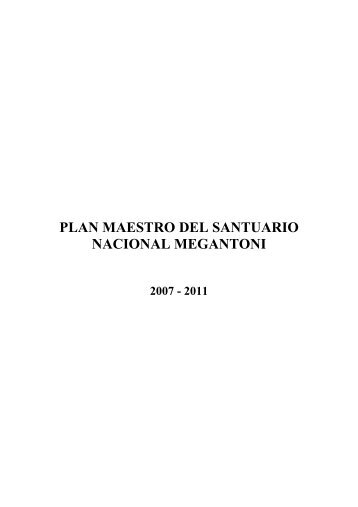 plan maestro del santuario nacional megantoni - Sernanp