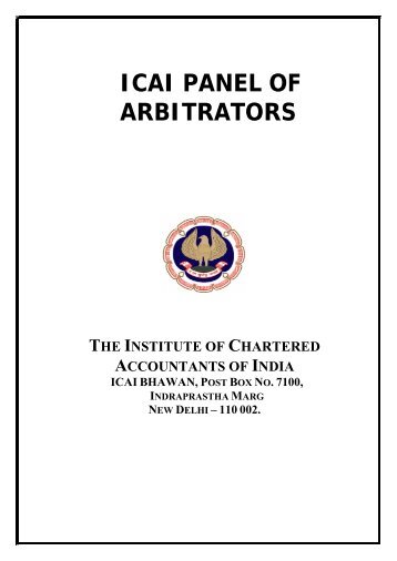 ICAI PANEL OF ARBITRATORS