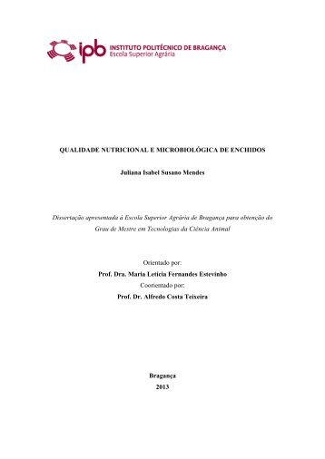 QUALIDADE NUTRICIONAL E MICROBIOLÓGICA DE ENCHIDOS ...