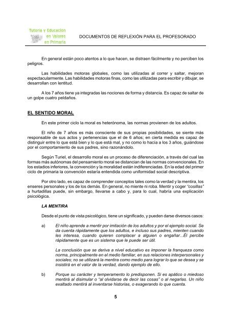 caracteristicas psicológicas del niño/a de primer ciclo - APOCLAM