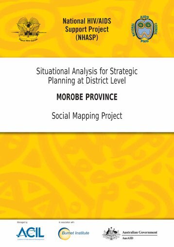 Situational Analysis for Strategic Planning at District Level MOROBE ...