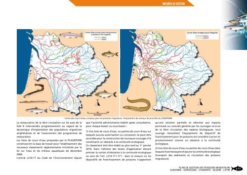 plan de gestion des poissons migrateurs Garonne Dordogne