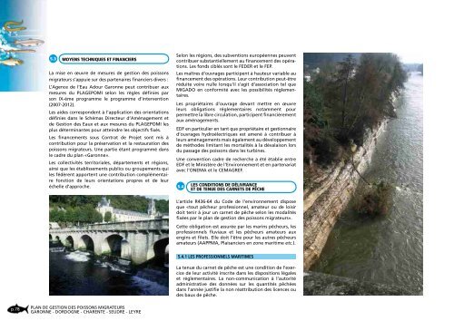 plan de gestion des poissons migrateurs Garonne Dordogne