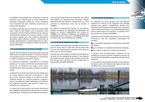 plan de gestion des poissons migrateurs Garonne Dordogne