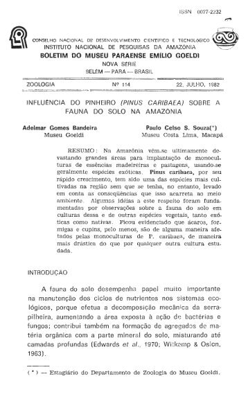 B MPEG Zoo n114 1982 BANDEIRA.pdf - Museu Paraense Emílio ...