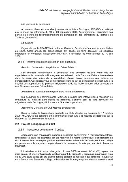 Actions de pédagogie et sensibilisation autour des poissons ...