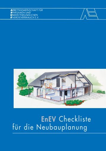 EnEV Checkliste für die Neubauplanung - ASUE