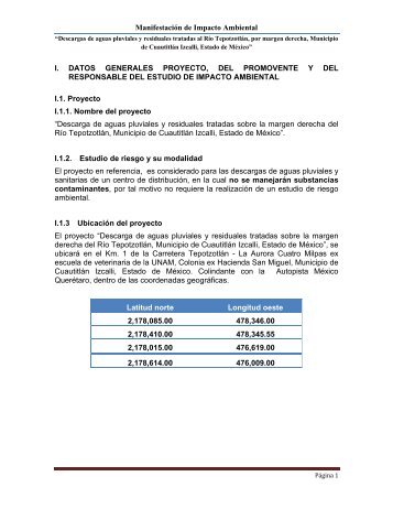 Manifestación de Impacto Ambiental I. DATOS ... - sinat - Semarnat