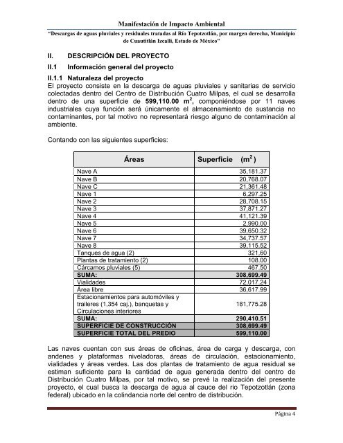 Manifestación de Impacto Ambiental I. DATOS ... - sinat - Semarnat