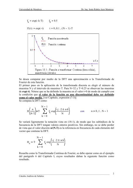 TRANSFORMADA DISCRETA DE FOURIER OBJETIVOS: • Migrar ...