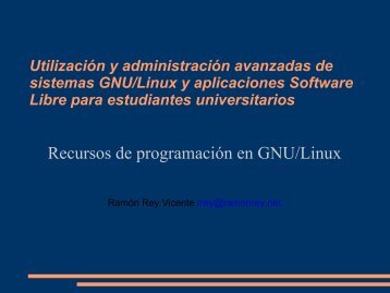 Recursos de programación en GNU/Linux