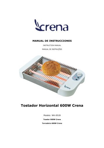 Tostador Horizontal 600W Crena - Cupones Crena