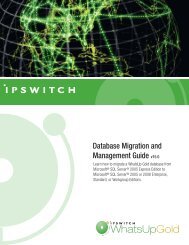 WhatsUp Gold Database Migration and Management Guide