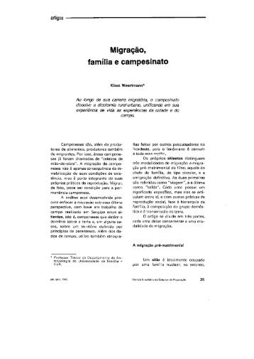 Migração, família e campesinato - Associação Brasileira de Estudos ...