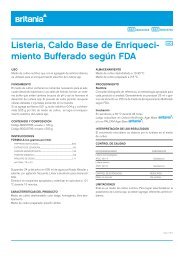 Listeria, Caldo Base de Enriqueci- miento Bufferado según FDA