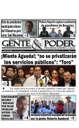 ¡Miente Águeda!; “no se privatizarán los servicios ... - Gente y Poder