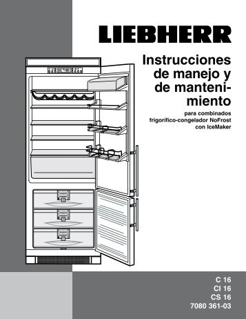 Instrucciones de manejo y de manteni- miento - Liebherr