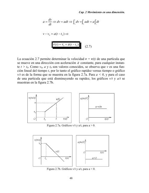 Capítulo 2. Movimientos en una dimensión. - DGEO