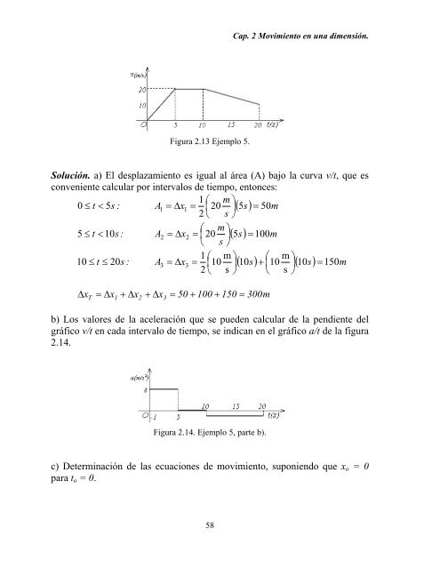 Capítulo 2. Movimientos en una dimensión. - DGEO