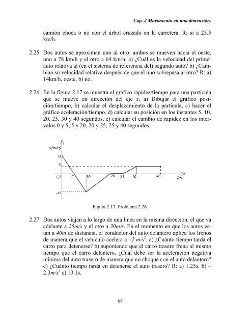 Capítulo 2. Movimientos en una dimensión. - DGEO