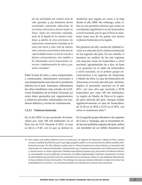 informe anual 2012 sobre seguridad ciudadana