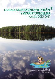 LAHDEN SEURAKUNTAYHTYMÄN ¤ YMPÄRISTÖOHJELMA