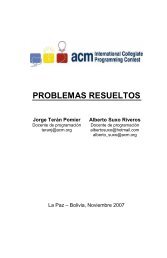 PROBLEMAS RESUELTOS - ICPC Bolivia