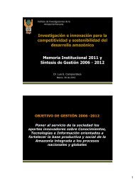 Diapositiva 1 - Instituto de Investigaciones de la Amazonía Peruana