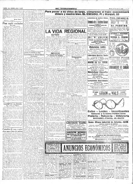 El Noroeste 19340417 - Historia del Ajedrez Asturiano