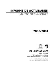 informe de actividades activities report 2000-2001 iipe - buenos aires