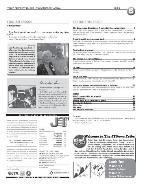 Download February 25, 2011 as a PDF - The Jewish Transcript