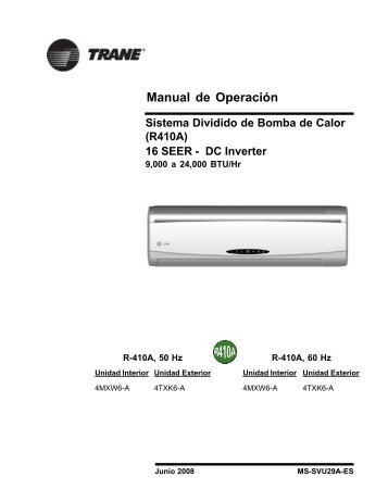 Manual de Operación - Climas Trane