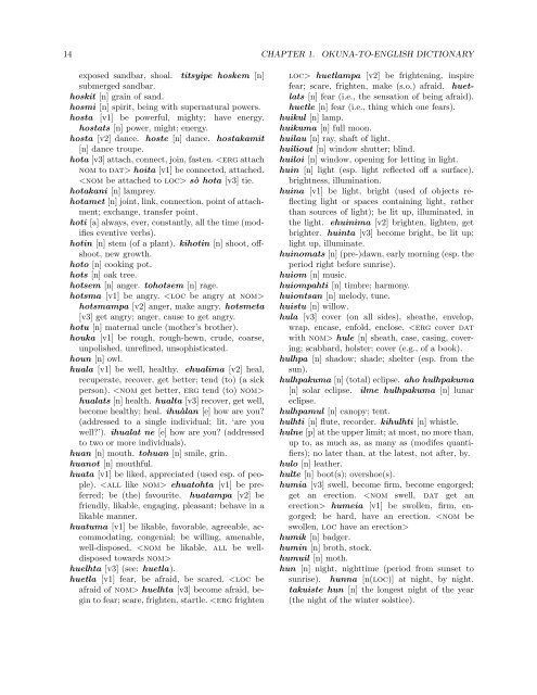 The Okuna Lexicon (Okuna to English) (version 2)