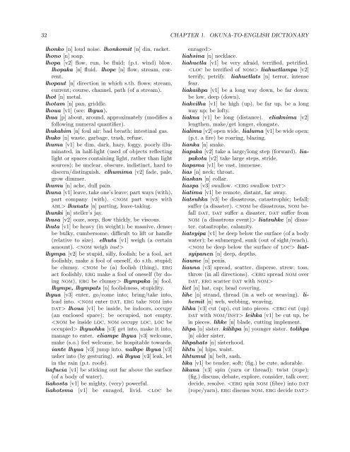 The Okuna Lexicon (Okuna to English) (version 2)