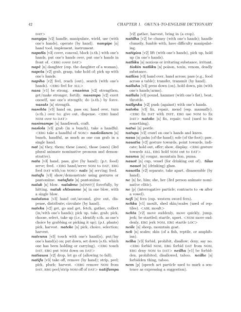 The Okuna Lexicon (Okuna to English) (version 2)